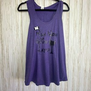 Disney run now wine later tank